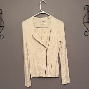 Angel of the North Cream Textured Jacket Size S